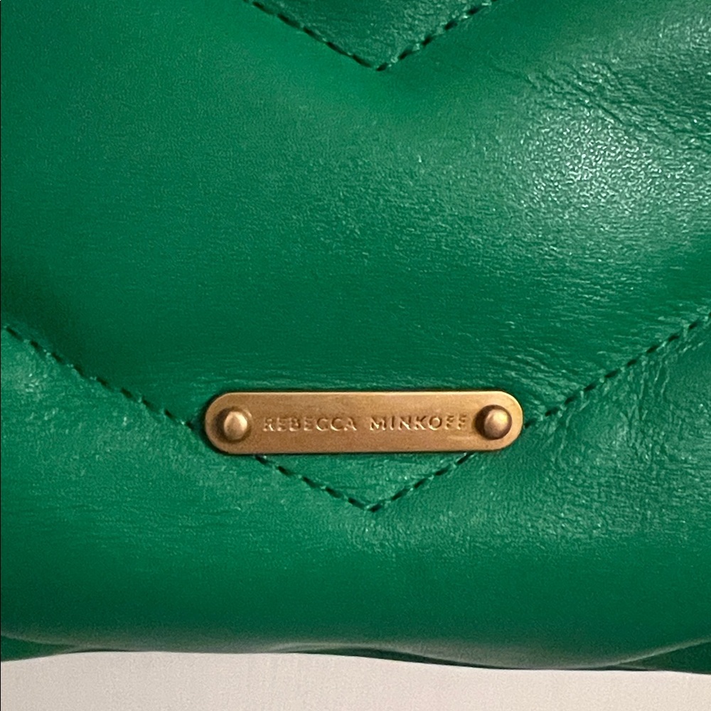 Rebecca Minkoff Emerald Quilted Shoulder Bag with Gold Chain - Picture 4 of 15